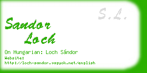 sandor loch business card
