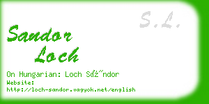 sandor loch business card